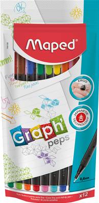 MAPED GRAPH PEPS FINELINER IN BS X12