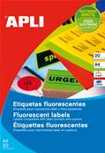 AGIPA Etichette fluorescenti arancioni 99,1X67,7
