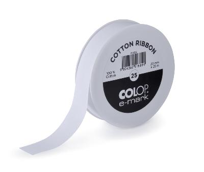 COLOP e-mark nastro cotone bianco 25mm x 25m